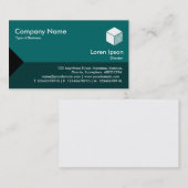 Carte De Visite Triangle de bordure II - Tons de mousse vert (Devant / Derrière)