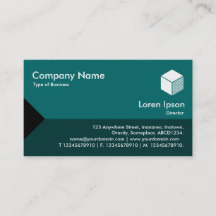 Carte De Visite Triangle de bordure II - Tons de mousse vert