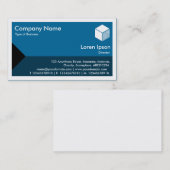 Carte De Visite Triangle de bordure - Tons bleu désert (Devant / Derrière)