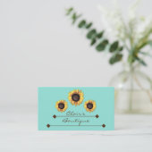 Carte De Visite Triangle des tournesols Boho (Debout devant)