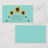 Carte De Visite Triangle des tournesols Boho (Devant / Derrière)
