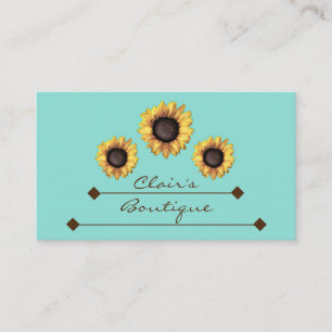 Carte De Visite Triangle des tournesols Boho