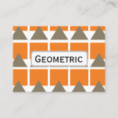 Carte De Visite Triangle géométrique Carré gris orange (Devant)