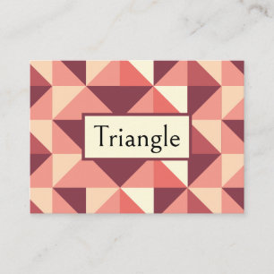 Carte De Visite Triangle géométrique Peach Pink Purple