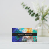 Carte De Visite Triangle géométrique polygonal personnalisé (Debout devant)