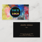 Carte De Visite Triangle géométrique polygonal personnalisé (Devant / Derrière)