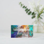 Carte De Visite Triangle géométrique polygonal personnalisé (Debout devant)