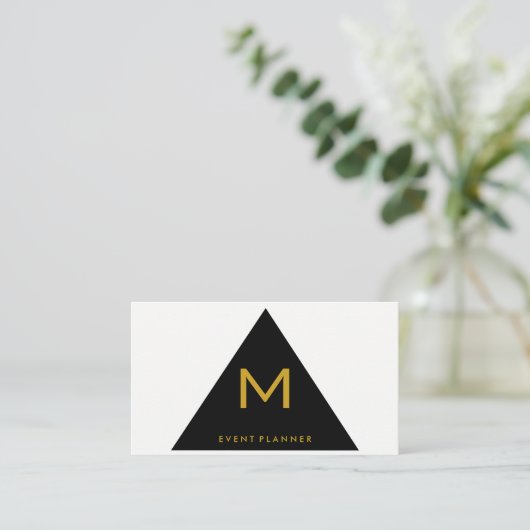 Carte De Visite Triangle géométrique simple (Debout devant)