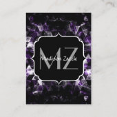 Carte De Visite Triangle Géométrique Violet Smoky Galaxy Monogramm (Dos)