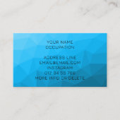 Carte De Visite Triangle motif de maillage géométrique dégradé cya (Devant)