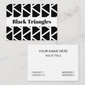 Carte De Visite Triangle Noir (Devant / Derrière)
