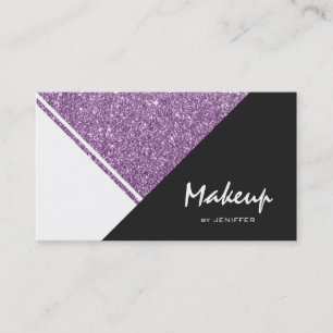 Carte De Visite Triangle noir de la Parties scintillant violette b