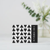 Carte De Visite Triangle noir et blanc Chevron Stripes (Debout devant)