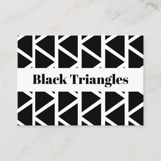 Carte De Visite Triangle noir géométrique (Devant)