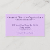 Carte de visite triangle pourpre éparpillé Spiritu (Dos)