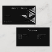 Carte de visite triangle | Premium | Design noir (Devant / Derrière)