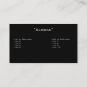 Carte de visite triangle | Premium | Design noir (Dos)