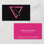 Carte De Visite triangle rose californie (Devant / Derrière)