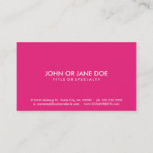 Carte De Visite triangle rose californie (Dos)