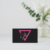 Carte De Visite triangle rose rhode island (Debout devant)