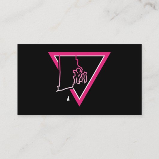 Carte De Visite triangle rose rhode island (Devant)
