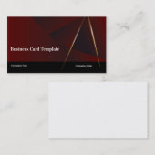 Carte De Visite Triangle simple Abstrait Red Classy (Devant / Derrière)
