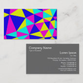 Carte De Visite Triangle style Delaunay Abstrait 03 (Devant / Derrière)