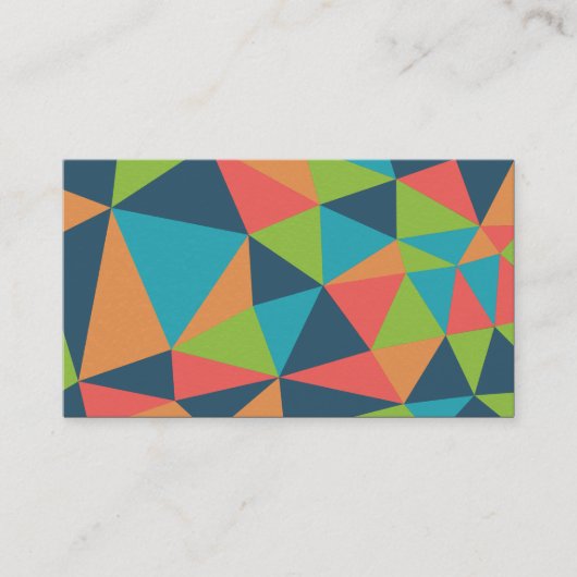 Carte De Visite Triangle style Delaunay Abstrait 04 (Devant)