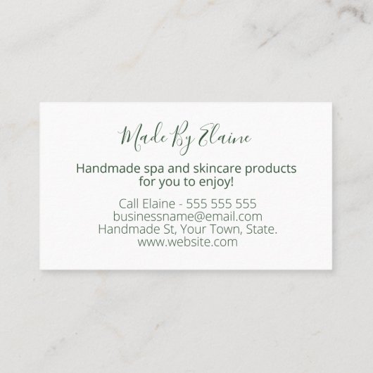 Carte De Visite Triangle unique Beurre d'éviscération de bougies à (Dos)