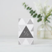 Carte De Visite Triangle urbain et moderne | Initiales professionn (Debout devant)