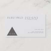 Carte De Visite Triangle urbain et moderne | Initiales professionn (Dos)