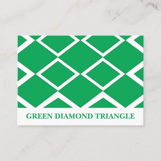 Carte De Visite Triangle vert diamant Motif géométrique (Devant)