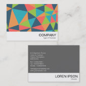 Carte De Visite Triangles Abstrait 04 (Devant / Derrière)