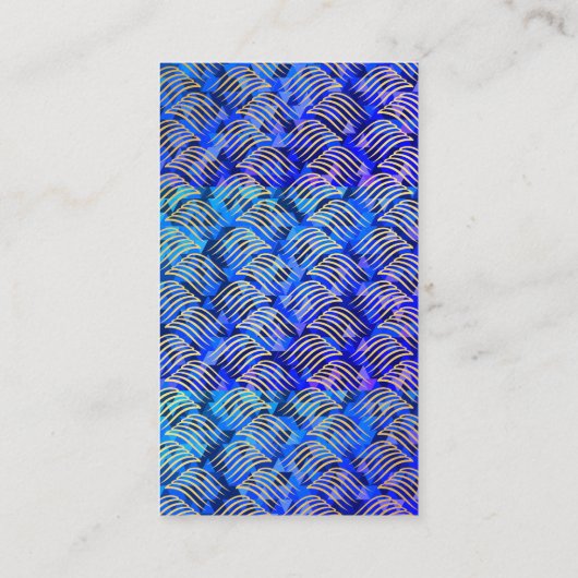 Carte De Visite Triangles Bleus et Gold (Dos)