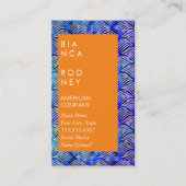 Carte De Visite Triangles Bleus et Gold (Devant)