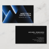 Carte De Visite Triangles Chrome métallique futuriste | Moderne (Devant / Derrière)