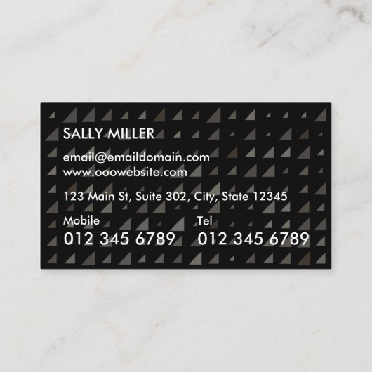 Carte De Visite triangles colorés (Dos)