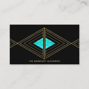 Carte De Visite Triangles de Boho d'or de *~* - alchimie sacrée d