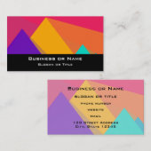 Carte De Visite Triangles et pyramides géométriques de couleurs vi (Devant / Derrière)