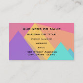 Carte De Visite Triangles et pyramides géométriques de couleurs vi (Dos)