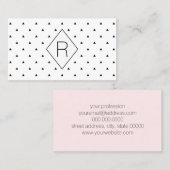 Carte De Visite Triangles géométriques blanches noires élégantes (Devant / Derrière)