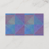 Carte De Visite Triangles Géométriques Bleus et Violets (Dos)