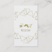 Carte De Visite Triangles Géométriques Or Glam Moderne Boho Chic (Devant)