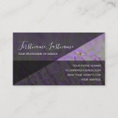 Carte De Visite Triangles gris du champ de lavande monogramme (Dos)