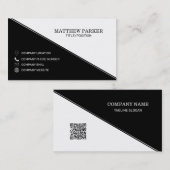 Carte De Visite Triangles noir et blanc (Devant / Derrière)