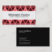 Carte De Visite Triangles noirs rouges (Devant / Derrière)