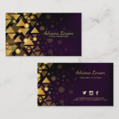 Carte De Visite Triangles or (Devant / Derrière)