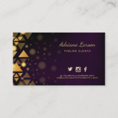 Carte De Visite Triangles or (Dos)