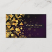 Carte De Visite Triangles or (Devant)