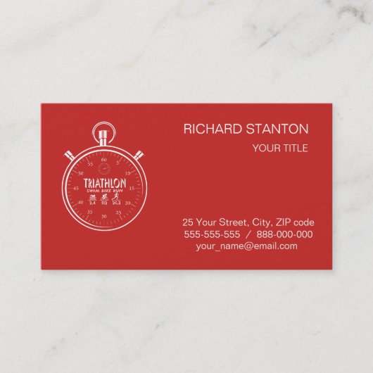 Carte De Visite Triathlon (Devant)